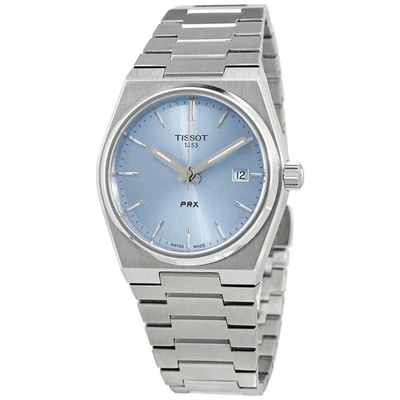 TISSOT PRX Quartz Light Blue Dial Steel Unisex Watch Luxury T137.210.11.351.00 - Image 1 of 4