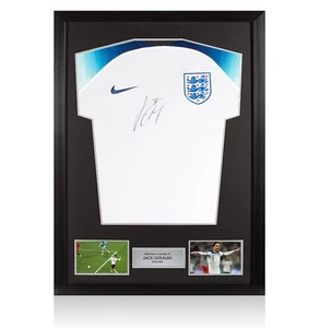 Framed Jack Grealish Signed England Shirt: Home, 2022-23 Autograph Jersey - Picture 1 of 5