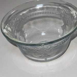 Cuenco Vintage Fire King Philbe Vidrio Transparente Repujado Excelente Estado - Imagen 1 de 5