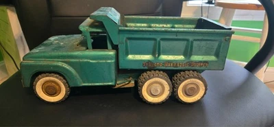 Camión de juguete de acero prensado volquete hidráulico Structo vintage - alrededor de la década de 1950 - verde Foto 1 de 4