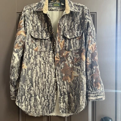Vtg Cabela’s Mens Timber Ghost  Camo Hunting Button Shirt  LARGE TALL Made USA - Image 1 of 4