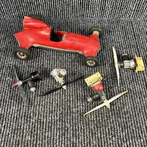 Vintage Cox Thimble Drome Gas Powered Prop Rod Aluminum Frame Tether Car *AS IS* - Picture 1 of 10