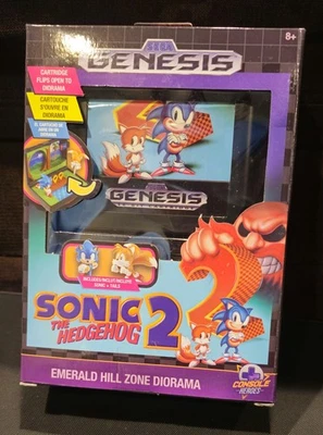 Console Heroes: Sonic 2 Diorama – Sonic & Tails Figures – Emerald Hill Zone - Image 1 of 4