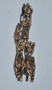 Prendedor de equipo de perros Alaska de colección de 10K y esterlina - Huskies de carrera Iditarod - Imagen 1 de 5