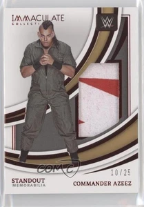 2022 Immaculate WWE Standout Memorabilia Red /25 Commander Azeez Rookie RC - Picture 1 of 3