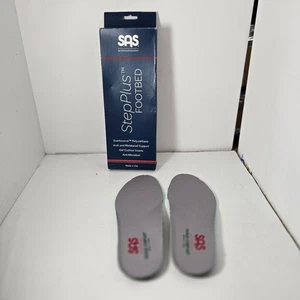 SAS Step Plus Footbed Gray Everbounce Gel Cushion Soft Arch Support NEW - Picture 1 of 9