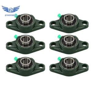 6 Stück UCFL205-16 Stehlager 1 Zoll Bohrung Flansch montiert selbstausrichtend - Bild 1 von 12