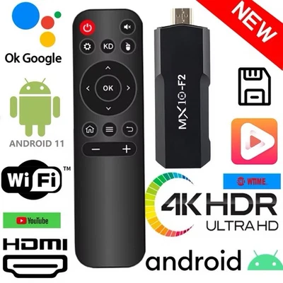 Fire Stick TV MX10-F3 wi-fi 6 Android 13 TV box 2.4/5g dual wifi 4k 2giga - Image 1 of 4