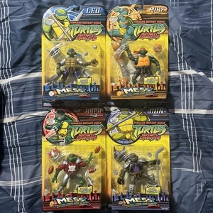 2005 All 4 Teenage Mutant Ninja Turtles M.E.S.S. Playmates TMNT Action Figure - Picture 1 of 9
