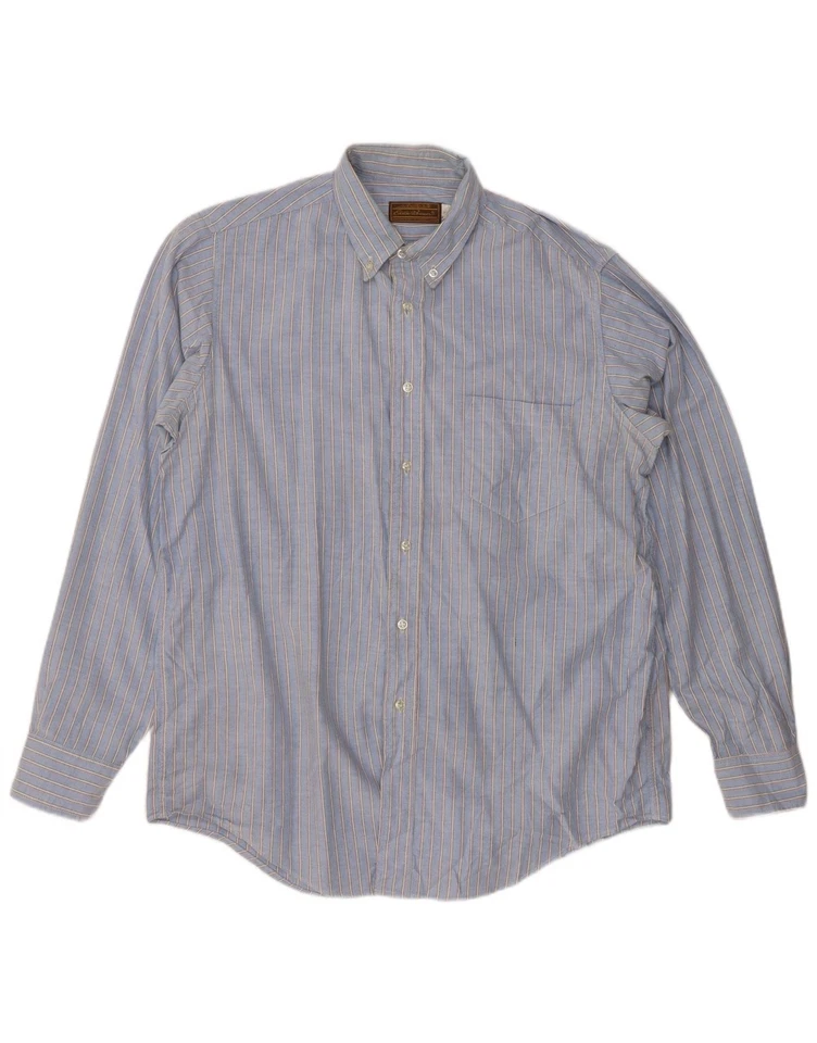 EDDIE BAUER Mens Shirt XL Blue Pinstripe QY01 - Image 1 of 4