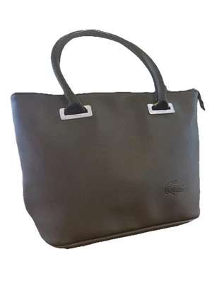 Bolso de mano Lacoste asas superiores verde topo PVC para mujer  Foto 1 de 4