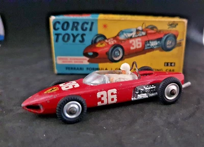 Corgi Toys No. 154, Ferrari Formula 1 Grand Prix Racing Car with Driver - Box - Image 1 of 4