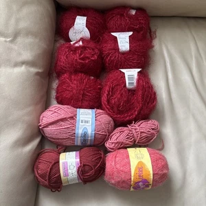 ⭐️Strick Häkelgarn Wolle Filzen Strickwolle Garn Rosa Rot Soft Warm Mütze 450g⭐️ - Bild 1 von 10