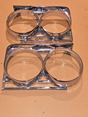 1965 Buick Skylark GS Special Sport Wagon Headlight Bezels 1368694 1368695 - Image 1 of 2