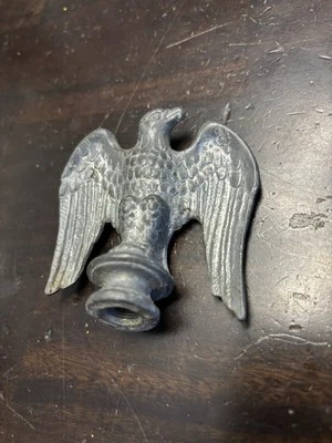 Vintage Solid Metal Eagle Finial for Flag or Lamp With Threads 3” x 3” A5 - Image 1 of 4
