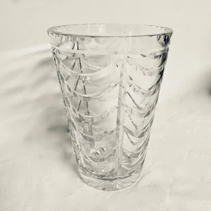 Royal Brierley Swag Lead Crystal 8" Flower Vase Retired - Picture 1 of 7
