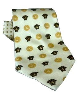 Versace Men's Neck Tie Silk Golden Medusa Monogram AOP Italy Designer - Picture 1 of 8