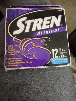 Stren Original Monofilament 12 pd 330 yd Clear/Blue FL Fishing Line - Image 1 of 3