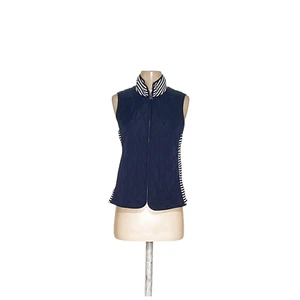 Talbots Blue Striped Vest - Women's Basic Jacket - Picture 1 of 4