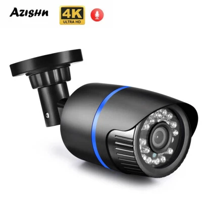 2.8mm Wide Angle 8MP Ultra HD 4K IP Camera Audio Outdoor POE Bullet CCTV Camera - Image 1 of 4