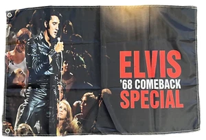 ELVIS PRESLEY 1968 COMEBACK SPECIAL FLAG 3x2FT FREE UK 48HR POSTAGE - Bild 1 von 4
