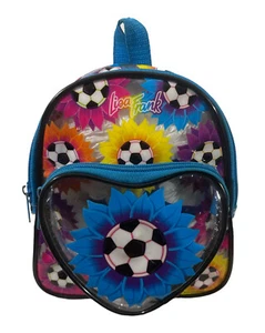 Vintage Lisa Frank Backpack Soccer Ball Print Rainbow - Picture 1 of 6