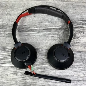 Casque binaural filaire Plantronics Poly Black-wire C5220T - POUR PIÈCES SEULEMENT - Photo 1/14