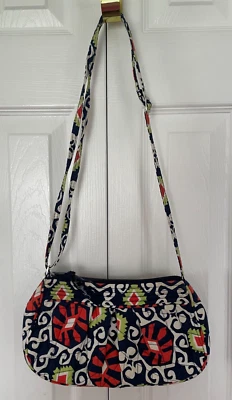 Bolso Bandolera Vera Bradley Sun Valley Pequeño Estilo Frannie Azul Marino Naranja Verde Foto 1 de 4