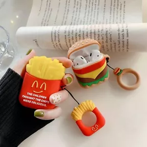 3D Silicone Cartoon Food Character Cover For Apple Airpod 1 / 2 Charging Case - Picture 1 of 7