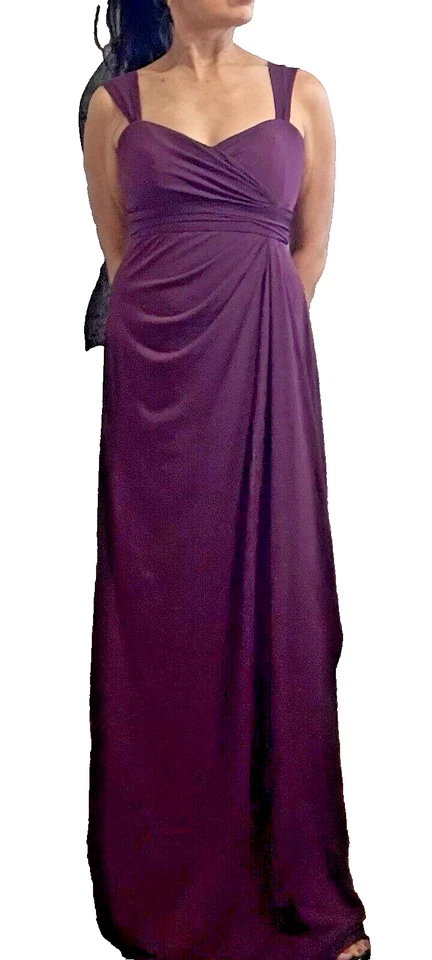 Nuevo sin etiquetas Vestido Jersey Amsale Imitación Envolvente/Gow Merlot Talla 4 Foto 1 de 4