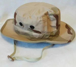NOS-3 Color Military Desert Camouflage Cover/Hat with Chin Strap-Size 6 3/4" - Picture 1 of 4