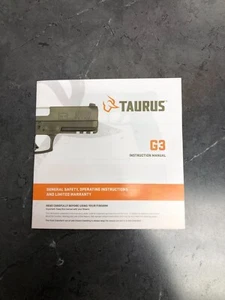 Taurus G3 Instruction Owner's Manual (Comb Bound Color Copy) - Picture 1 of 1