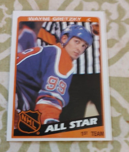 WAYNE GRETZKY Edmonton Oilers  84-85 ALL STAR CARD #154 1984-85 TOPPS
