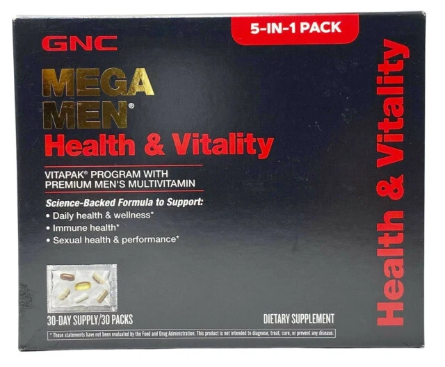 GNC Mega Men Dietary Supplement Pack - 30 Pack