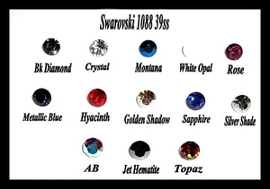 12 diamantes de imitación Swarovski 1088 Chatons 39ss 8 mm laminados - Imagen 1 de 1