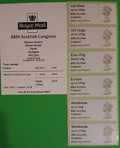 PERTH 2017 STAMP SHOW- POST & GO-MACHIN UNDATED COLLECTOR STRIPS- A012 - Picture 1 of 1