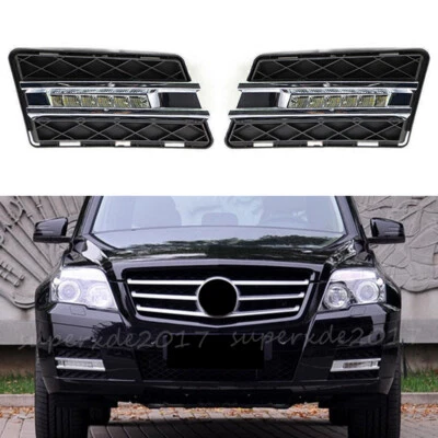 2X LED Tagfahrlicht Nebelscheinwerfer Blende Für Benz GLK-Klasse X204 2008-2012 - Bild 1 von 4