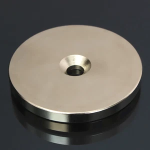 N52 Countersunk Ring Magnets Disc 50mm x 5mm Hole 6mm Rare Earth Neodymium - Picture 1 of 8