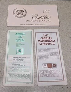 1977 Cadillac Owners Manual, Warranty Card, Maintenance Schedule - Picture 1 of 5