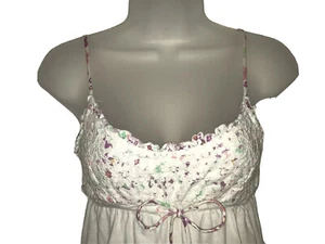 RARE Pout By Victoria’s Secret Size Small Floral Lace Tie Front Babydoll Top Y2K - Picture 1 of 12