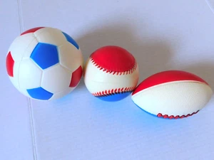 Pelota de fútbol y fútbol preescolar TRES pelotas de espuma de 5 pulgadas - Imagen 1 de 5