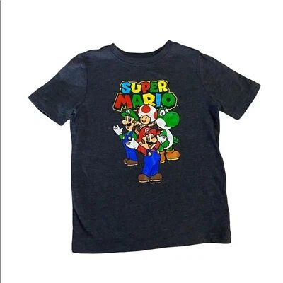 Old Navy Collectables Super Mario T-shirt Size 4T Kids Blue Unisex - Image 1 of 4