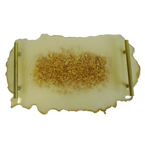 Tablett Gold Epoxidharz ca. 37 x 22cm