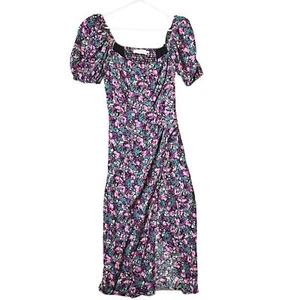ASTR The Label Floral Square Neck Slit Front Midi Dress Size Small New - Picture 1 of 10