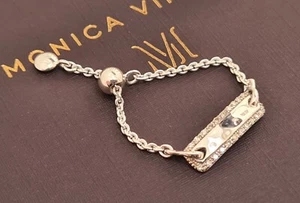 Monica Vinader Ring Havana Adjustable Friendship Diamond Ring - Picture 1 of 4