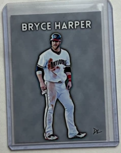 Bryce Harper Limited Edition Artist Signed "Potomac Nationals" Trading Card 1/1 - Picture 1 of 2