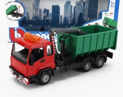 MODELLINO CAMION STATICO BURAGO MAN CASSONE RIBALTABILE TRASPORTO RIFIUTI 1/43 - Immagine 1 di 4