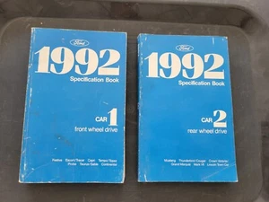 1992 Ford Car Specification Book  Mustang Thunderbird Crown Victoria - Picture 1 of 1