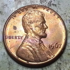(Sept25) 1967 P ERROR DDO Lincoln Cent - Picture 1 of 5