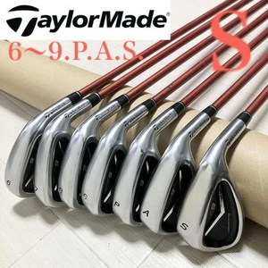 TaylorMade R9 Iron Set 7pcs S Flex Fujikura Motore 60 Carbon Grips Cleaned - Picture 1 of 14